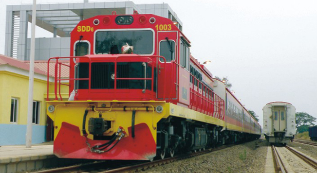 Heavy rail used in the Angolan railway line