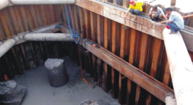 Steel sheet pile used in Thailand port support project